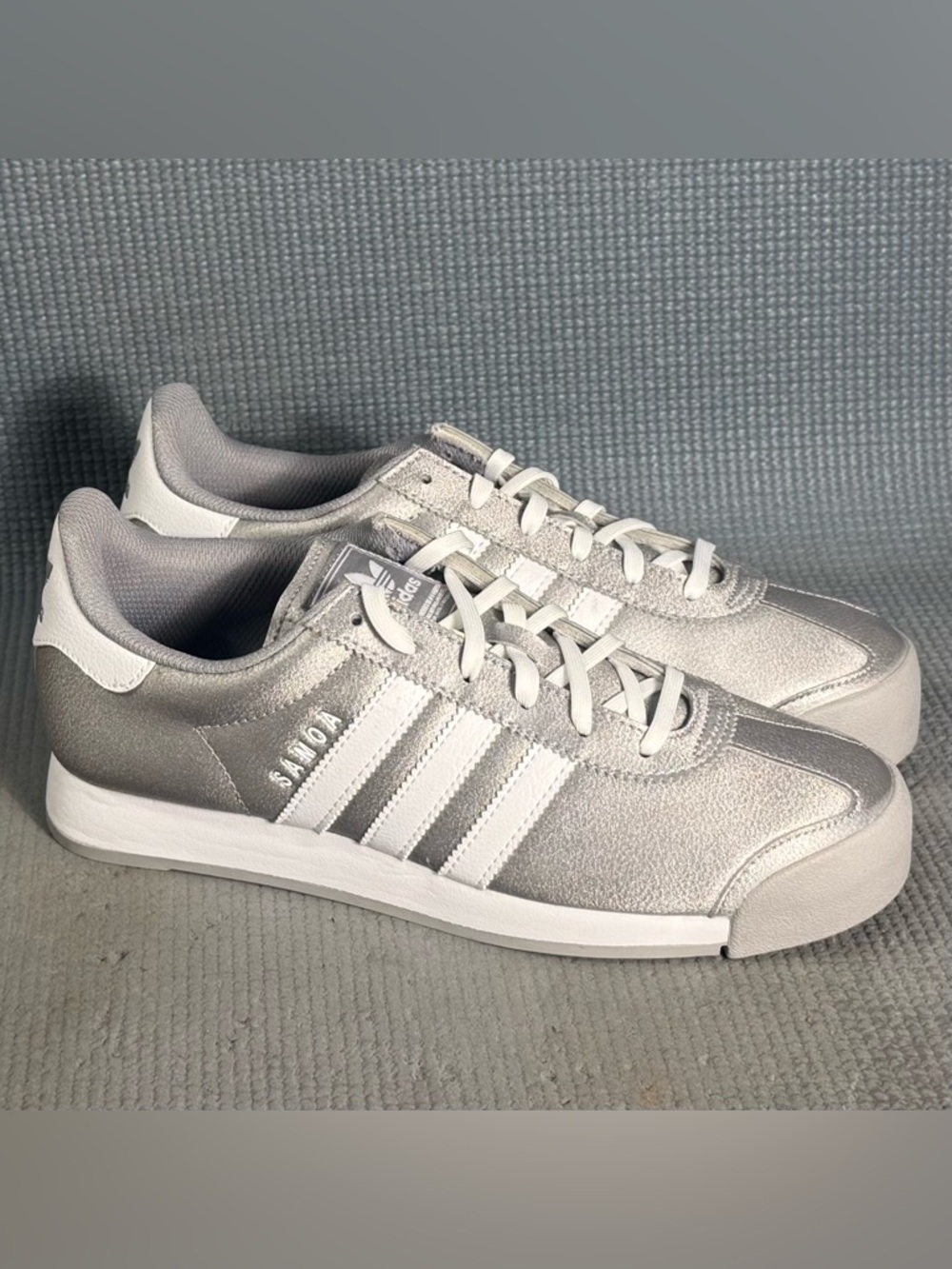 Adidas Originald Samoa Silver Fashion Sneakers B38964 Men Sz 7 Women’s Sz 8 New